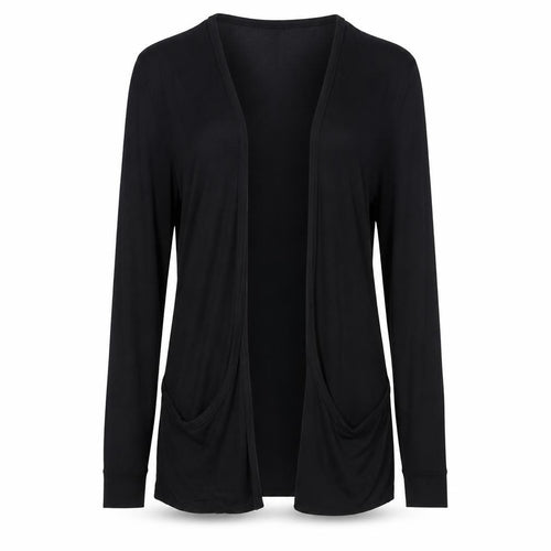 Star Womens Black V-Neck Viscose Cardigan Jumper Size M