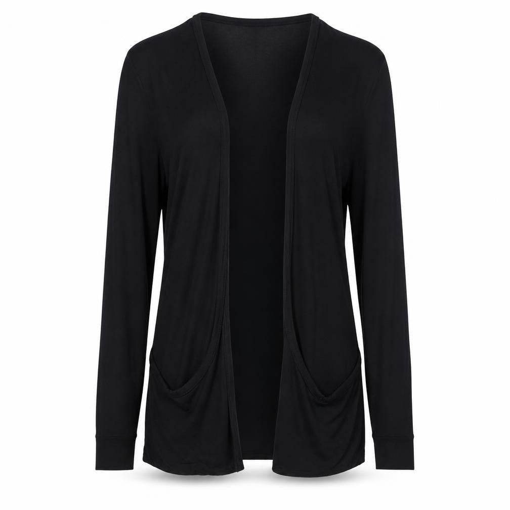 Star Womens Black V-Neck Viscose Cardigan Jumper Size M