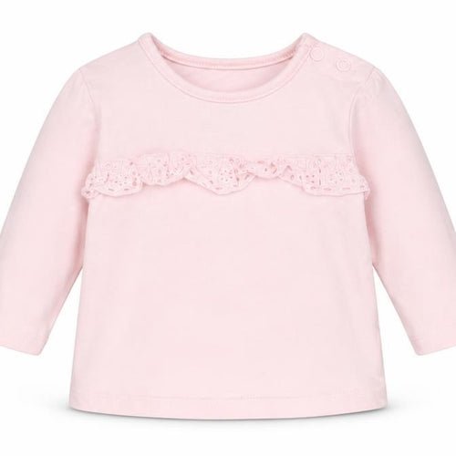 George Girls Pink 100% Cotton Basic T-Shirt Size 0-3 Months Round Neck Snap