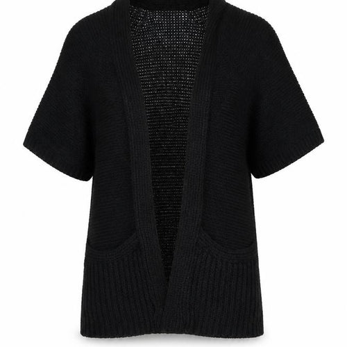 TU Womens Black V-Neck Acrylic Cardigan Jumper Size 8