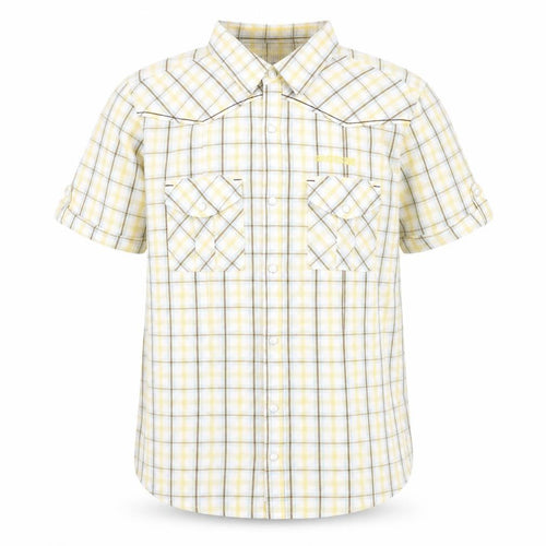Southside Mens Yellow Plaid Cotton Button-Up Size M Collared Button
