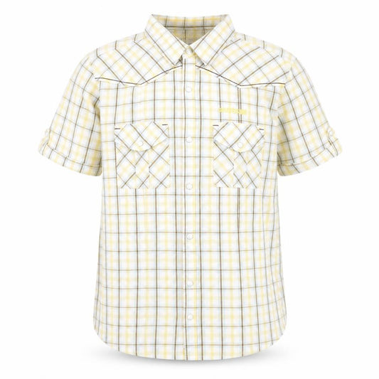 Southside Mens Yellow Plaid Cotton Button-Up Size M Collared Button