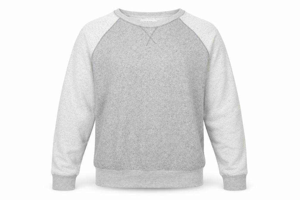 Front view of River Island men’s grey polyester pullover sweatshirt, size XL