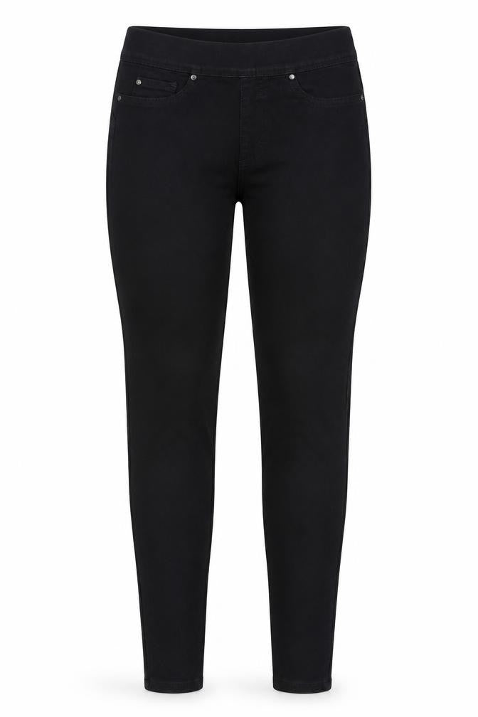 Denim & Co. Womens Black Cotton Jegging Trousers Size 12 Regular