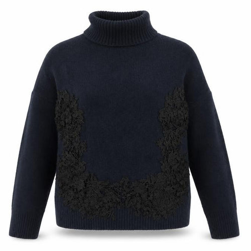 Marks and Spencer Womens Blue High Neck Acrylic Pullover Jumper Size S