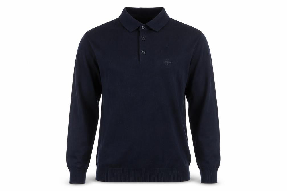 River Island Mens Blue Polyester Polo Size XS Collared Button