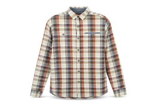 J.Hampton Mens Multicoloured Plaid Cotton Button-Up Size S Collared Button