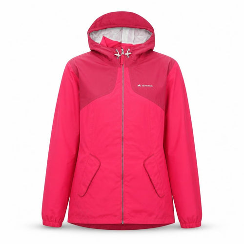 DECATHLON Womens Pink Windbreaker Coat Size L Zip