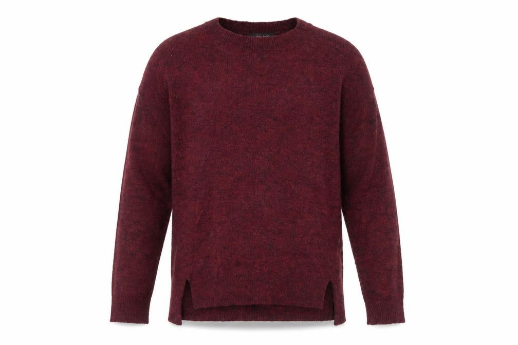 New Look Mens Red Round Neck Acrylic Pullover Jumper Size S Long Sleeve