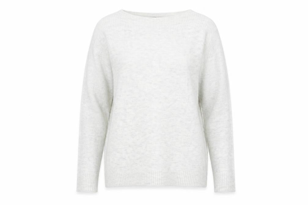 Dorothy Perkins Womens Grey Boat Neck Acrylic Pullover Jumper Size L