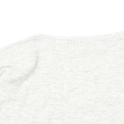 Dorothy Perkins Womens Grey Boat Neck Acrylic Pullover Jumper Size L