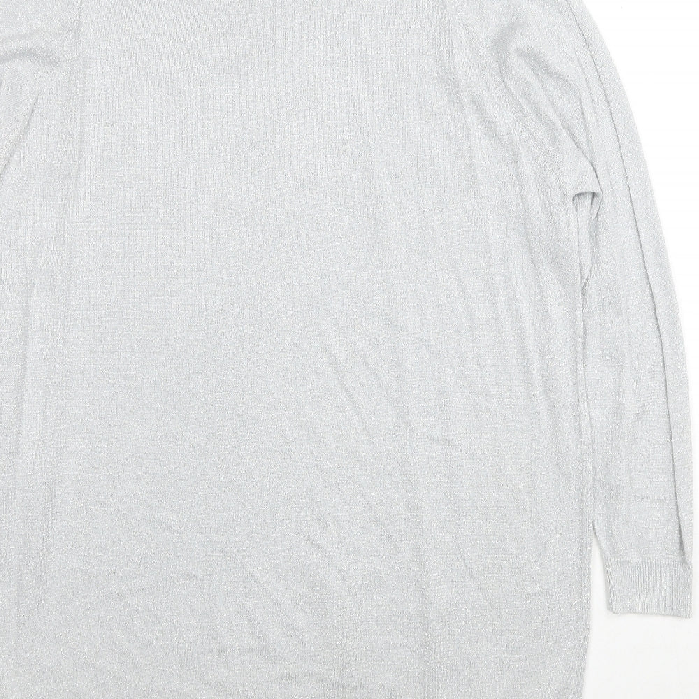 Wallis Womens Grey Boat Neck Polyester Pullover Jumper Size L Pullover