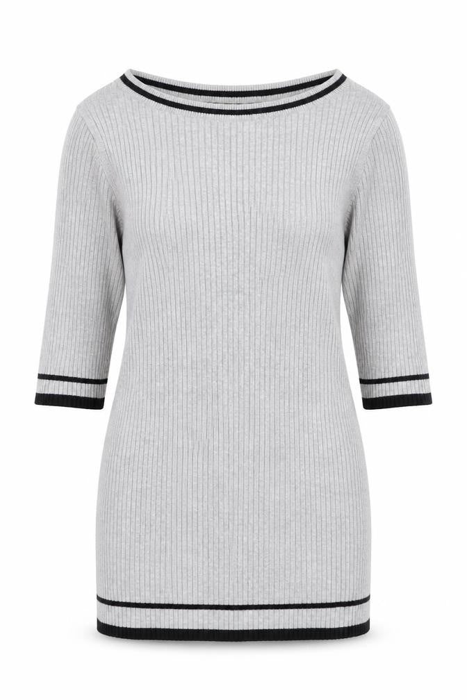 Debenhams Womens Grey Boat Neck Viscose Pullover Jumper Size 10