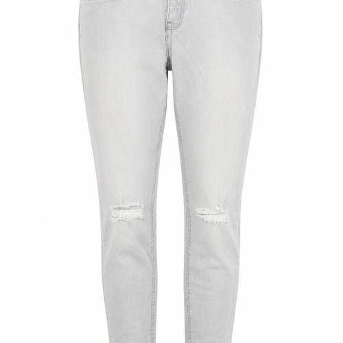 New Look Womens Grey Cotton Skinny Jeans Size 8 Regular Button