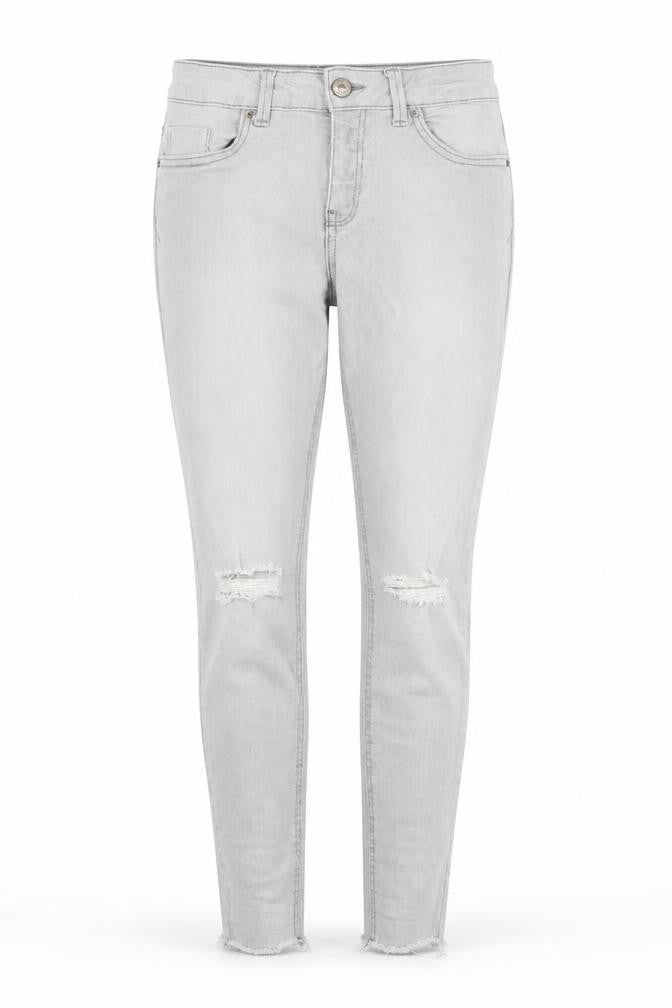 New Look Womens Grey Cotton Skinny Jeans Size 8 Regular Button