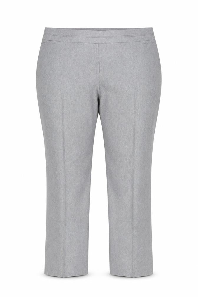 Front view of South women’s grey polyester trousers, size UK 16, regular zip