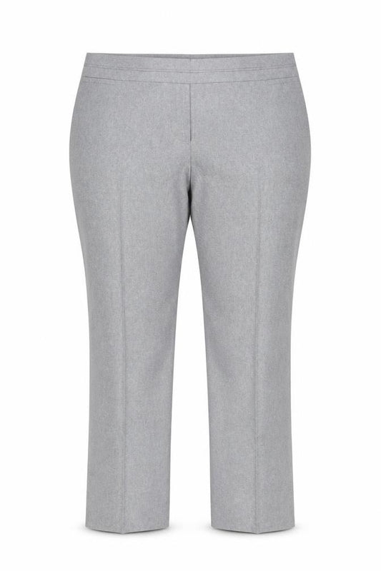 Front view of South women’s grey polyester trousers, size UK 16, regular zip