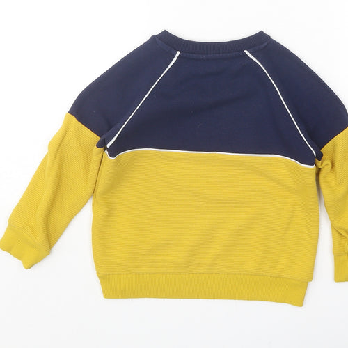 Very Boys Yellow Cotton Pullover Sweatshirt Size 2-3 Years Pullover - Dinosaur