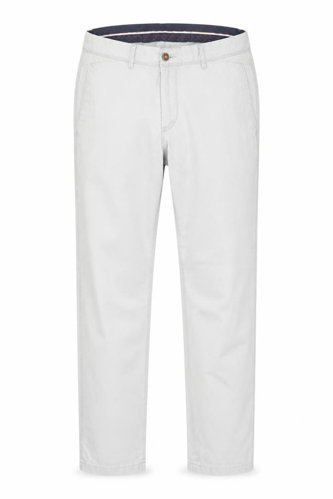 Preworn Mens Grey Cotton Trousers Size 36 in Regular Zip