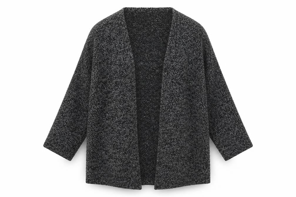 Divided Womens Grey V-Neck Acrylic Cardigan Jumper Size M