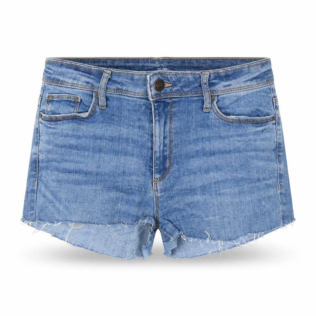 Collins Womens Blue Cotton Boyfriend Shorts Size 29 in Regular Zip