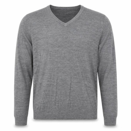 Blue Harbour Mens Grey V-Neck Acrylic Pullover Jumper Size S Long Sleeve