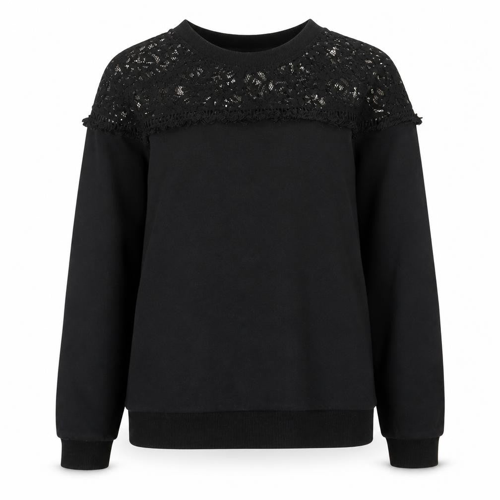 Valley Of The Dolls Womens Black Cotton Pullover Sweatshirt Size 8 Pullover
