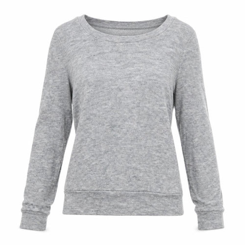 Glamourous Womens Grey Round Neck Acrylic Pullover Jumper Size 8 - Elbow Patches