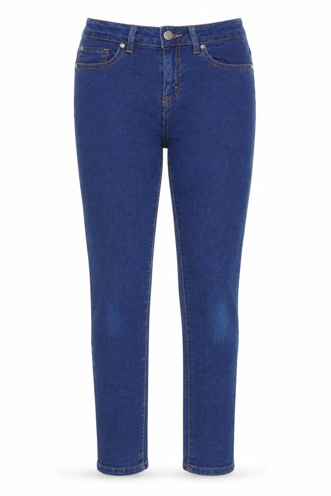 Denim & Co. Womens Blue Cotton Skinny Jeans Size 10 Regular Zip