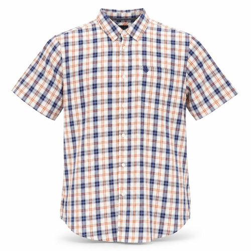 Lincoln Mens Multicoloured Plaid Cotton Button-Up Size M Collared Button