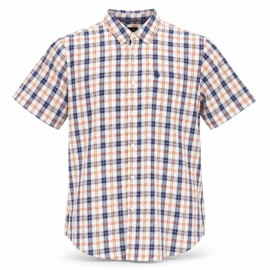 Lincoln Mens Multicoloured Plaid Cotton Button-Up Size M Collared Button