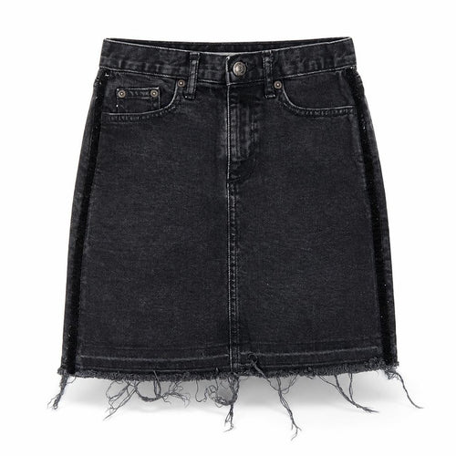 Gap Womens Black Cotton A-Line Skirt Size 24 in Zip