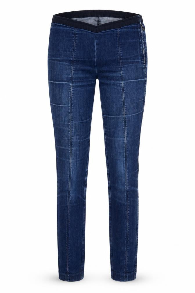 H&M Womens Blue Cotton Skinny Jeans Size 8 Regular Zip