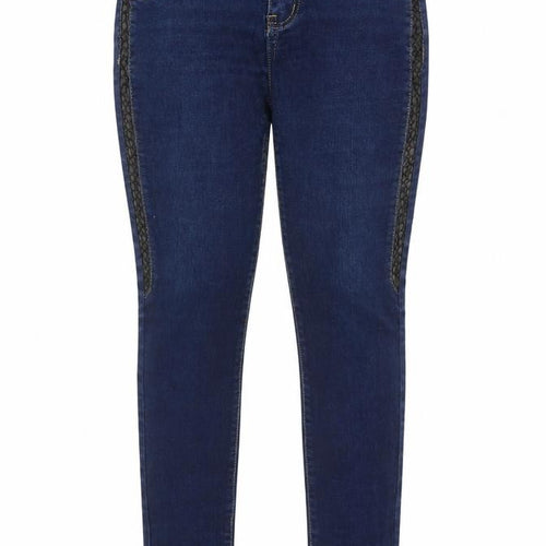 Fashion is you Womens Blue Cotton Skinny Jeans Size 14 Regular Zip