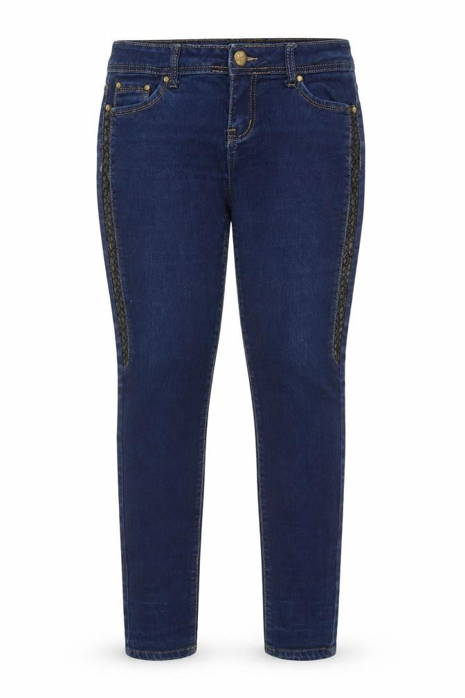 Fashion is you Womens Blue Cotton Skinny Jeans Size 14 Regular Zip