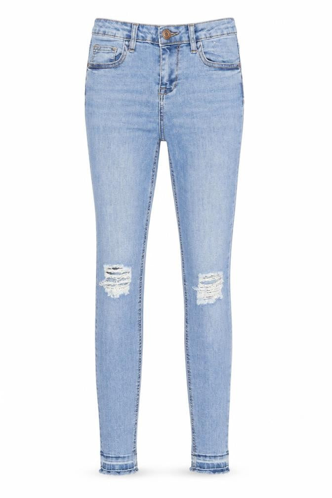 Denim & Co. Womens Blue Cotton Skinny Jeans Size 8 Regular Zip