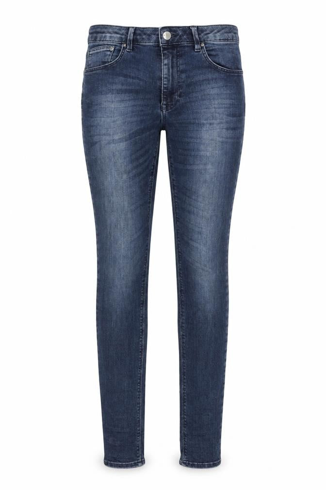 &Denim Womens Blue Cotton Skinny Jeans Size 28 Slim Zip
