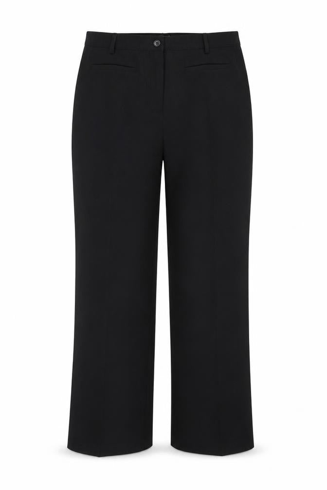 Damart Womens Black Polyester Trousers Size 32 in Regular Button
