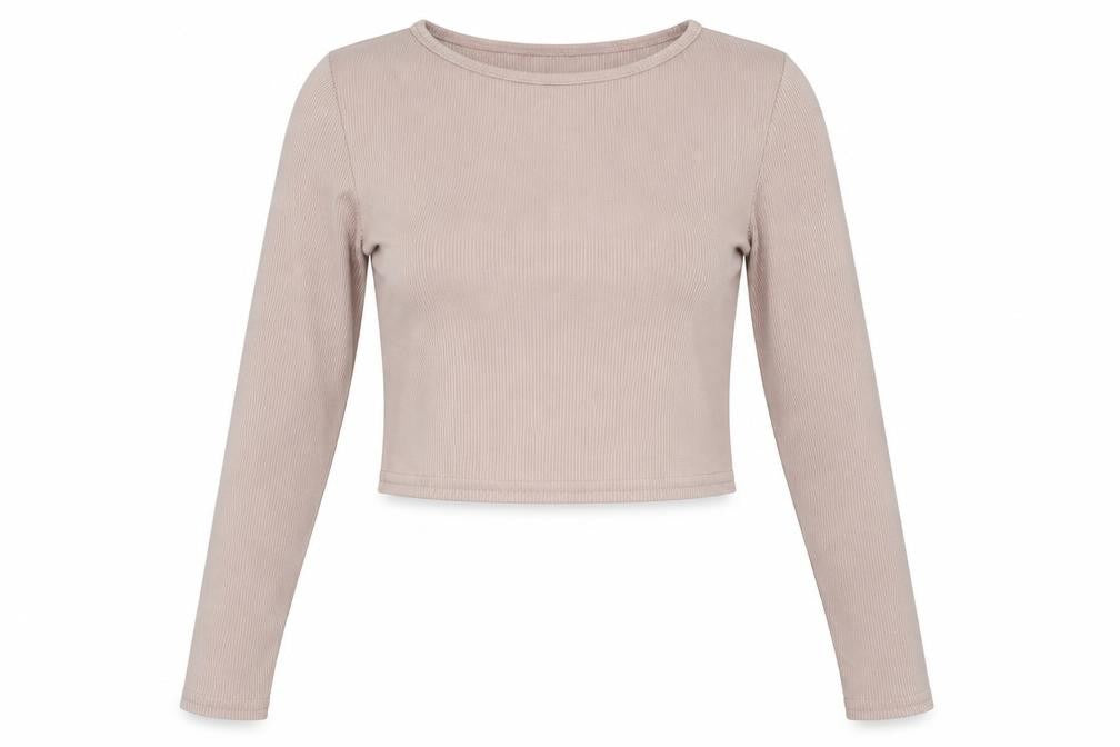 Nasty Gal Womens Pink Polyester Cropped Blouse Size M Boat Neck