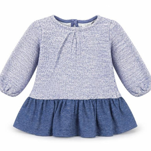 NEXT Baby Blue Cotton A-Line Size 0-3 Months Round Neck Button
