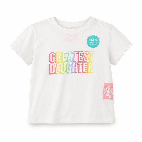 Mini Me Baby White 100% Cotton Pullover T-Shirt Size 12-18 Months Round Neck Pullover - Greatest Daughter