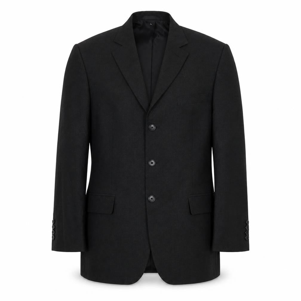 Front view of Marks & Spencer men’s grey polyester jacket blazer, size 38, regular
