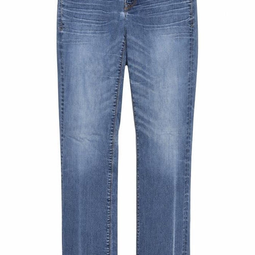 Express Jeans Womens Blue Cotton Straight Jeans Size 32 in Regular Zip