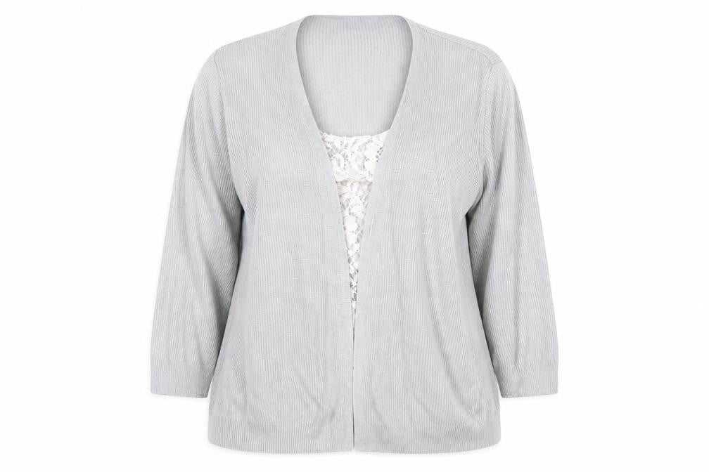 Marks and Spencer Womens Grey Round Neck Acrylic Pullover Jumper Size 14 - Twin Set