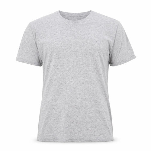 FSBN Mens Grey Polka Dot Cotton T-Shirt Size M Round Neck