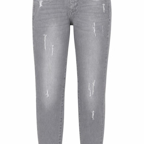 Denim & Co. Womens Grey Cotton Skinny Jeans Size 6 Regular Zip