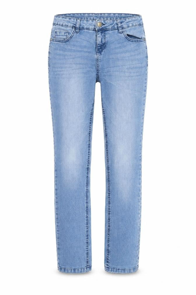 Topshop Womens Blue Cotton Straight Jeans Size 30 in Regular Zip