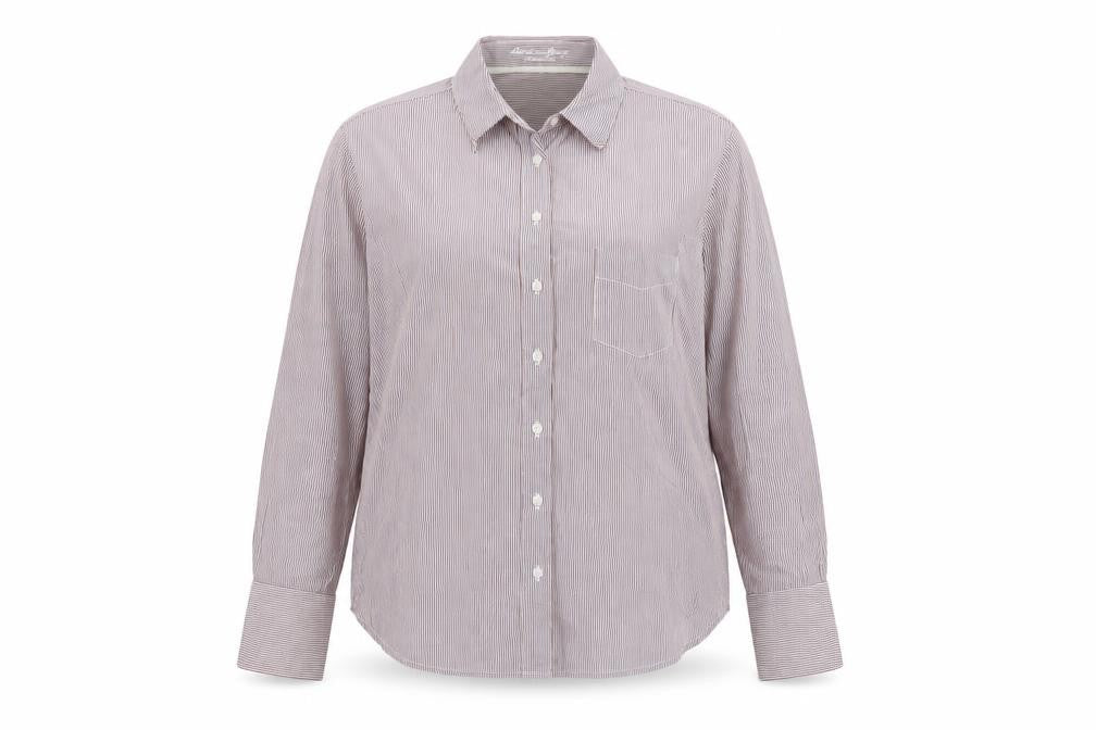 Christian Berg Womens Pink Striped Cotton Basic Button-Up Size 14 Collared