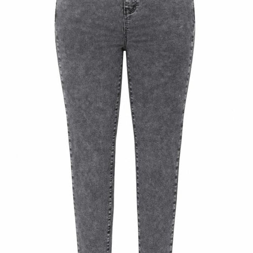 Denim & Co. Womens Grey Cotton Skinny Jeans Size 14 L27 in Regular Button