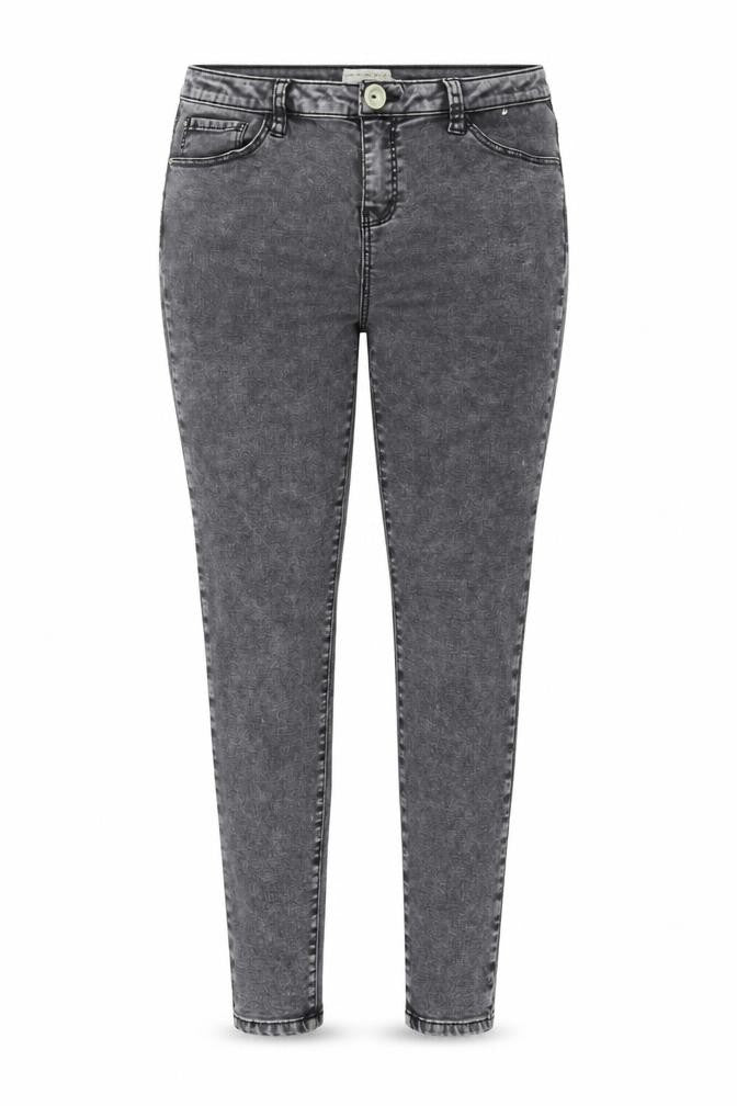 Denim & Co. Womens Grey Cotton Skinny Jeans Size 14 L27 in Regular Button